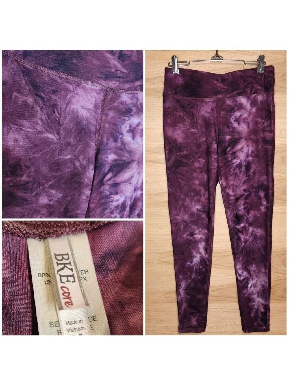 BKE CORE LEGGING FULL LENGTH PANT ATHLETIC PLUM ULTRA SOFT SIZE MEDIUM - NWOT